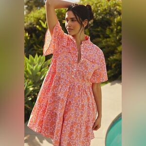 Ro's Garden x Anthropology Vibeka Ruffle Mini Dress, Size L